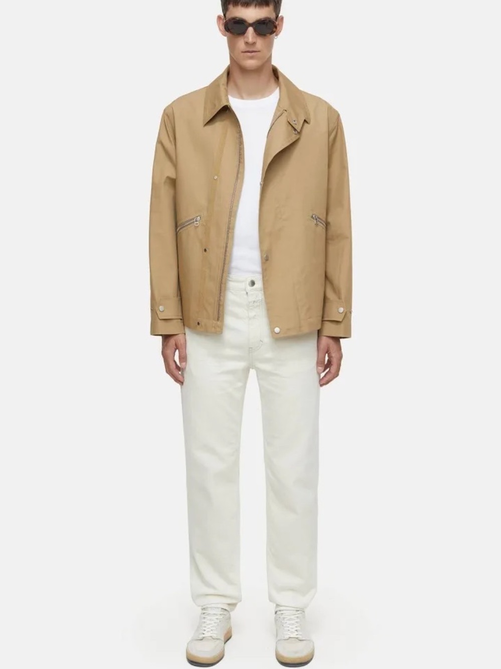 Men’s Slim Fit White Denim Jeans